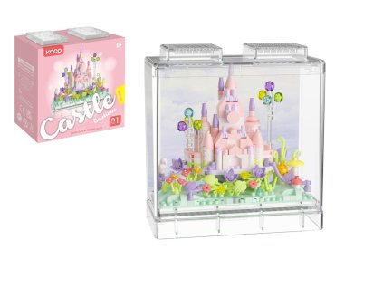Stavebnice mini KOCO Letní hrad plast 412ks v krabičce 11x12x5cm