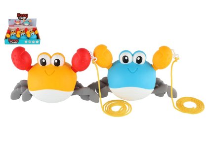 Krab lezoucí na natažení plast 20x12cm 2 barvy 6ks v boxu