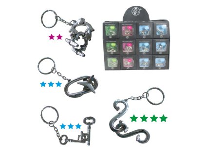 Klíčenka hlavolam - více druhů