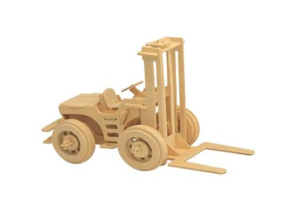 Woodcraft Dřevěné 3D puzzle Vysokozdvižný vozík přírodní