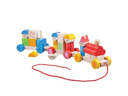 Bigjigs Baby Dřevěný vláček s nasazováním