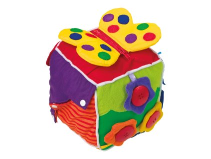 small foot Plyšová hračka kostka pro nejmenší