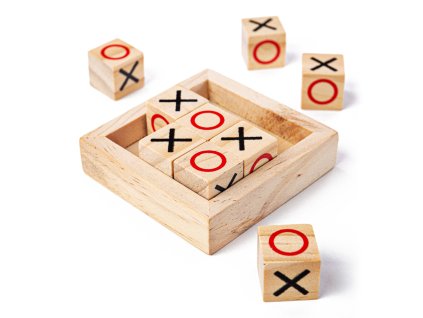 Bigjigs Toys Dřevěné piškvorky kostky