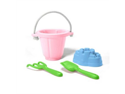 Green Toys Růžový set na písek