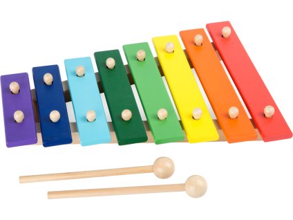 small foot Dřevěný xylofon barevný 8 not