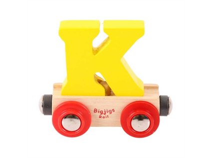 Bigjigs Rail Vagónek dřevěné vláčkodráhy - Písmeno K