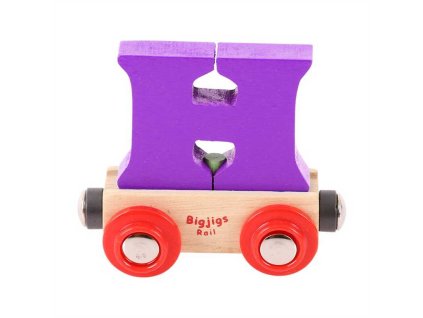 Bigjigs Rail Vagónek dřevěné vláčkodráhy - Písmeno H