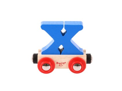 Bigjigs Rail Vagónek dřevěné vláčkodráhy - Písmeno X