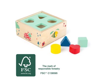 small foot Motorické hračky lesní krabička vkládání tvarů