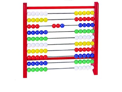 Detoa Počítadlo dřevěné červené půlené