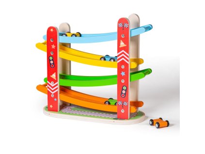 Bigjigs Toys Dřevěná automobilová závodní dráha