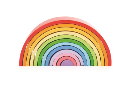 Bigjigs Baby Dřevěná skládací duha velká