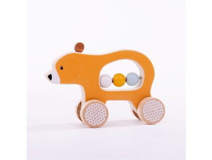 Bigjigs Toys Medvídek na kolečkách