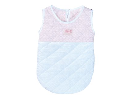 Petitcollin Spací pytel růžovo-bílý (pro panenku 36-40 cm)