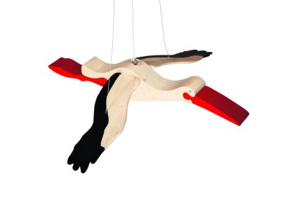 Fauna Dřevěný čáp na zavěšení