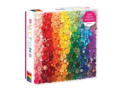 Galison Puzzle Duhové knoflíky 500 dílků