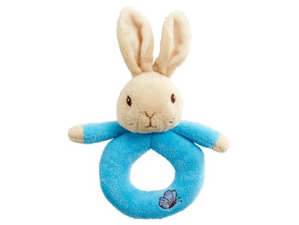 Rainbow Chrastítko kroužek králíček Petr & Flopsy 1 ks modrá