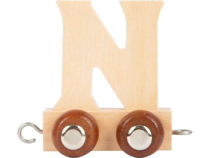 small foot Dřevěný vláček vláčkodráhy abeceda písmeno N