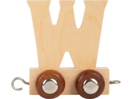 small foot Dřevěný vláček vláčkodráhy abeceda písmeno W