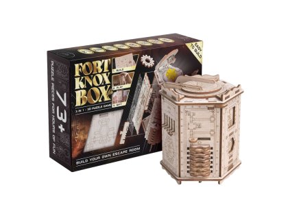EscapeWelt 3D dřevěná skládačka hlavolamu Fort Knox Pro