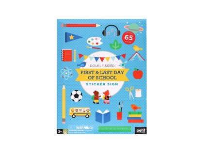 Petit Collage Znovupoužitelné samolepky Můj první a poslední školní den