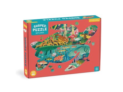 Mudpuppy Puzzle Mokřady ve tvaru želvy 300 dílků