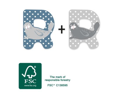 small foot Dřevěné písmeno R