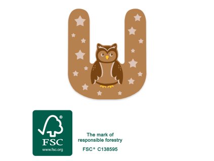 small foot Dřevěné písmeno U