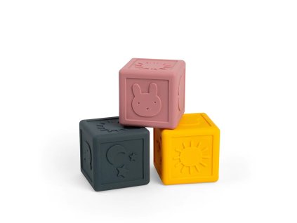Bigjigs Toys Silikonové senzorické kostky