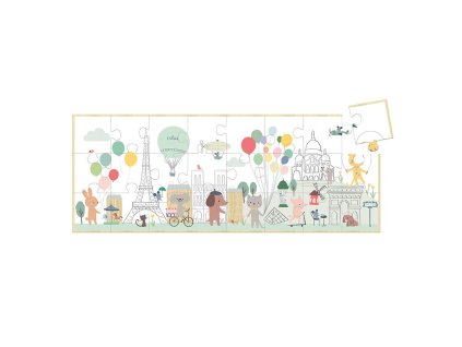 Vilac Panoramatické dřevěné puzzle Paříž - Sarah Betz