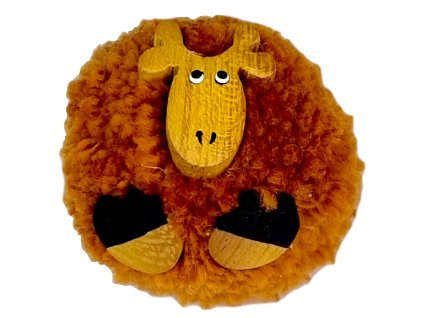 2Kids Toys Dřevěná magnetka velká pompon Žirafa