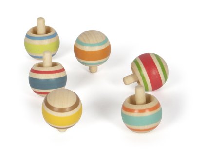 small foot Dřevěná káča s proužky 1 ks