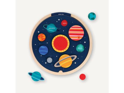 Petit Collage Vkládací puzzle vícejazyčné Sluneční Soustava