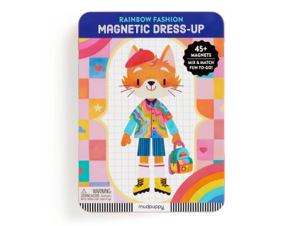 Mudpuppy Magnetická sada Oblékání v barvách duhy