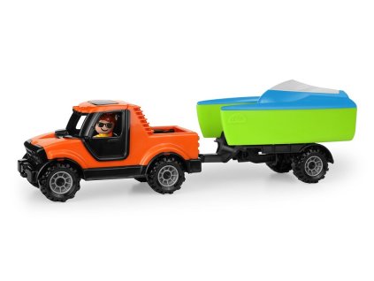 Lena Truckies Pickup s vozíkem a loďkou