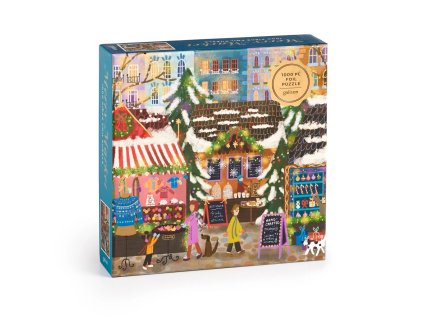 Galison Fóliové puzzle Joy Laforme Vánoční trhy 1000 dílků