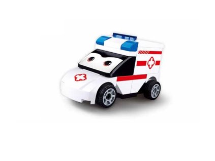 Sluban Power Bricks M38-B1072H Natahovací autíčko s očima Sanitka