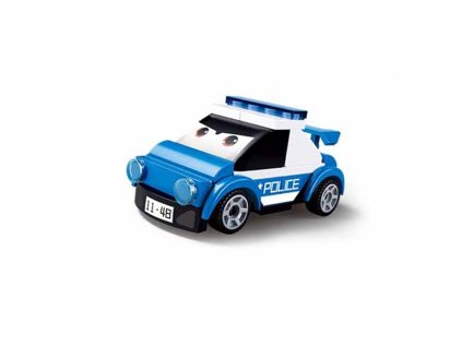Sluban Power Bricks M38-B1072G Natahovací autíčko s očima Policie