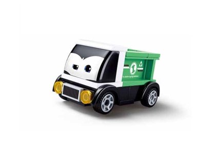 Sluban Power Bricks M38-B1072C Natahovací autíčko s očima Zelený náklaďák