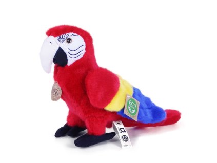 Rappa Plyšový papoušek červený Ara Arakanga 24 cm ECO-FRIENDLY