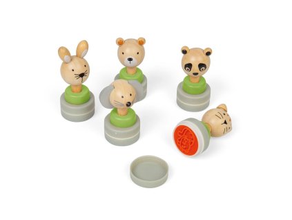 Bigjigs Toys Dřevěná inkoustová razítka Zvířátka 1 ks