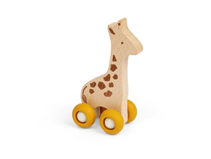 Bigjigs Toys Zvířátko na kolečkách Safari Žirafa