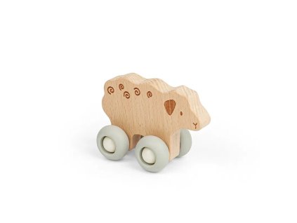 Bigjigs Toys Domácí zvířátko na kolečkách Ovečka