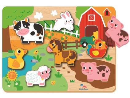 2Kids Toys Vkládací puzzle Farma