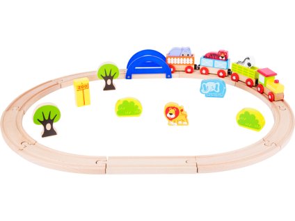 small foot Dřevěná vláčkodráha Moje zoo