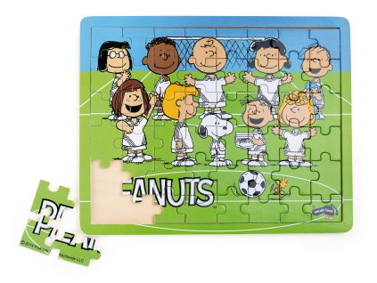 small foot Dřevěné puzzle Snoopy a fotbal