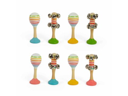 Bigjigs Toys Sada Rumba koule a rolničky