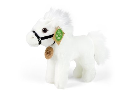 Rappa Plyšový kůň bílý 18 cm ECO-FRIENDLY