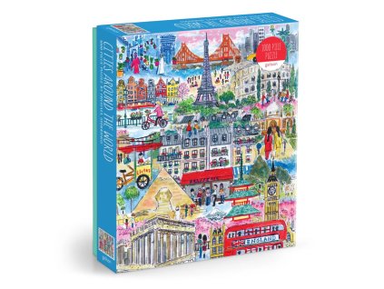 Galison Puzzle Města světa Michael Storrings 1000 dílků