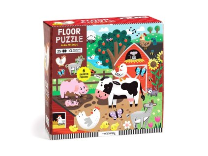 Mudpuppy Podlahové puzzle Kamarádi z farmy 25 dílků